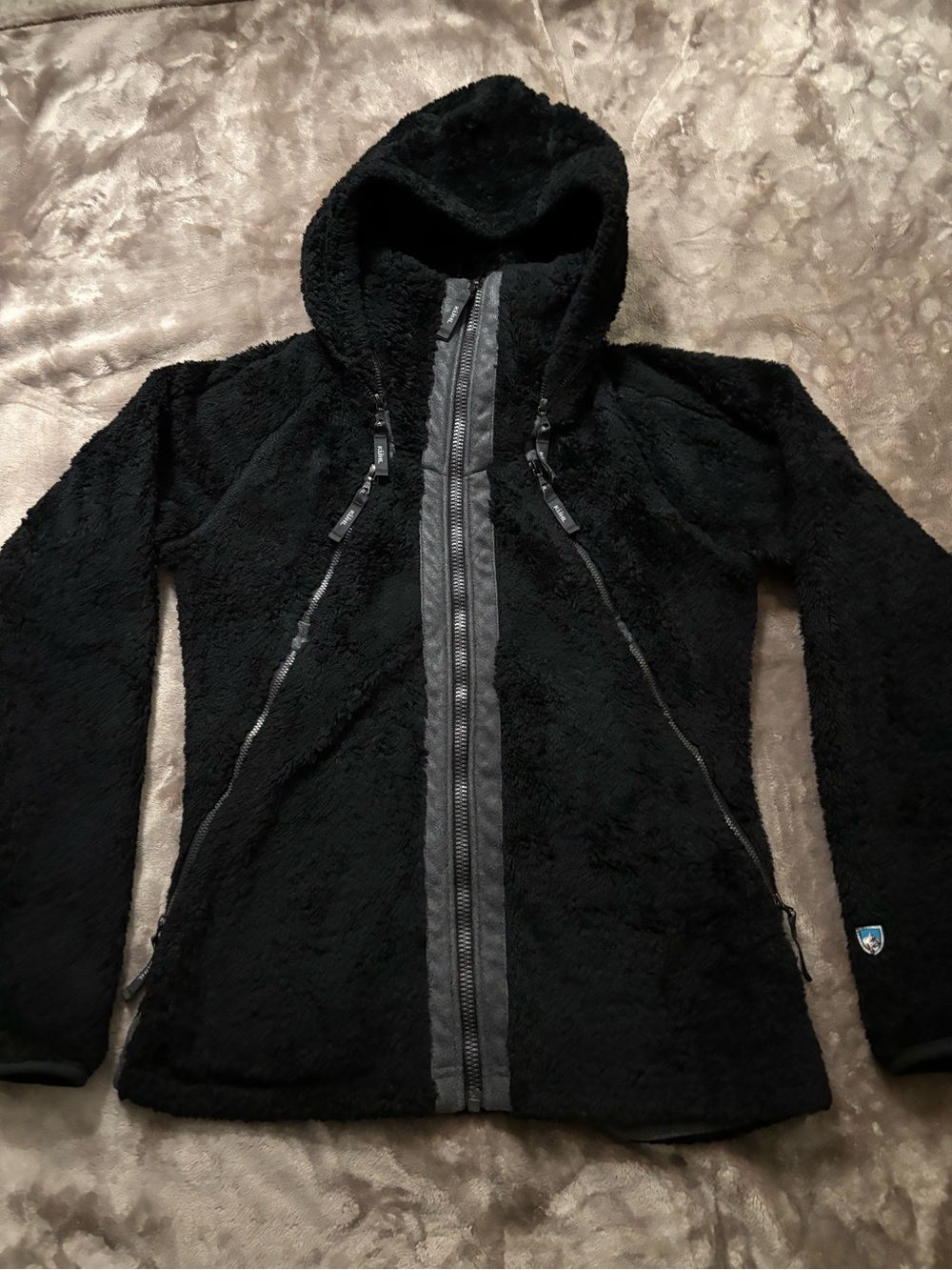 Kuhl Jacket Women’s Size S  Black Fleece Hooded Sherpa Fleece Flight Jacket - Picture 4 of 16